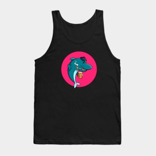 Dolphin with Beer and Pipe Tank Top